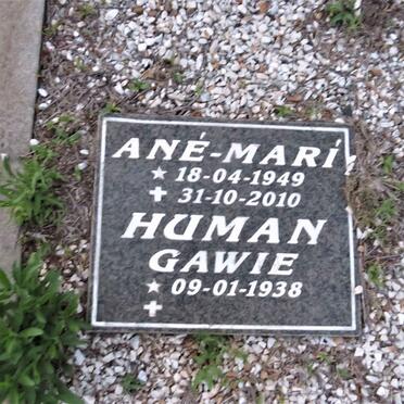 HUMAN Gawie 1938-  & Ane-mari 1949-2010