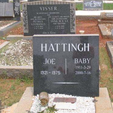 HATTINGH Joe 1921-1975 &amp; Baby 1911-2000