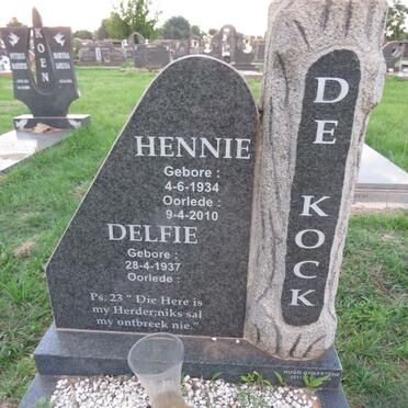 KOCK Hennie, de 1934-2010 & Delfie 1937- 