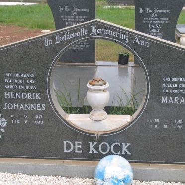 KOCK Hendrik Johannes, de 1917-1983 &amp; Mara 1921-1997