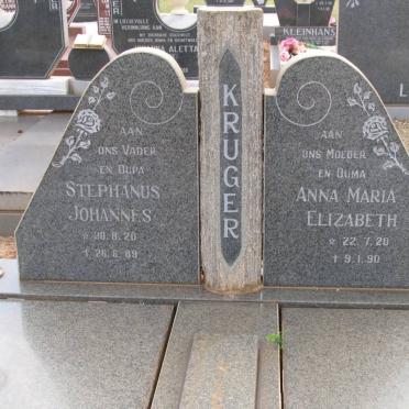 KRUGER Stephanus Johannes 1920-1989 &amp; Anna Maria Elizabeth 1920-1990