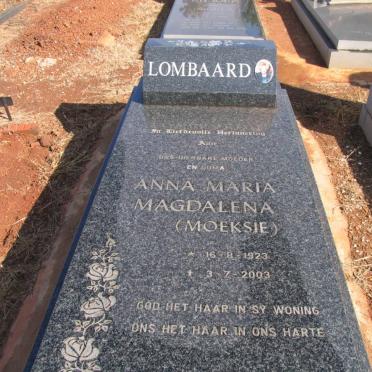 LOMBAARD Anna Maria Magdalena 1923-2003