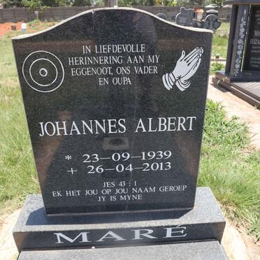 MARE Johannes Albert 1939-2013