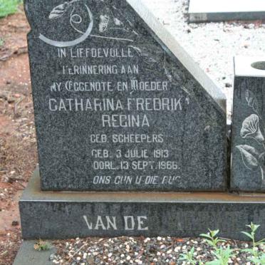 MERWE Catharina Fredrika Regina, van der nee SCHEEPERS 1913-1966