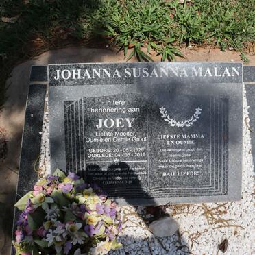 MALAN Johanna Susanna 1929-2019