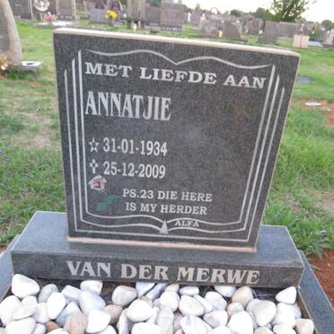 MERWE Annatjie, van der 1934-2009