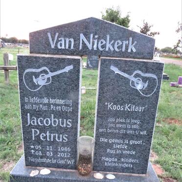 NIEKERK Jacobus Petrus, van 1946-2012