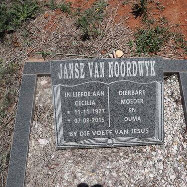 NOORDWYK Cecilia, Janse van 1927-2015