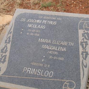 PRINSLOO Joachim Petrus Nicolaas 1917-1998 &amp; Maria Elizabeth Magdalena VICTOR 1923-