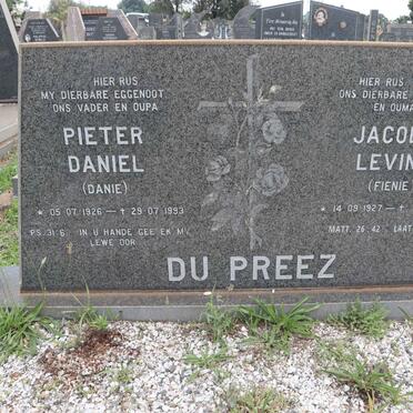 PREEZ Pieter Daniel, du 1926-1993 & Jacoba Levina 1927-2017