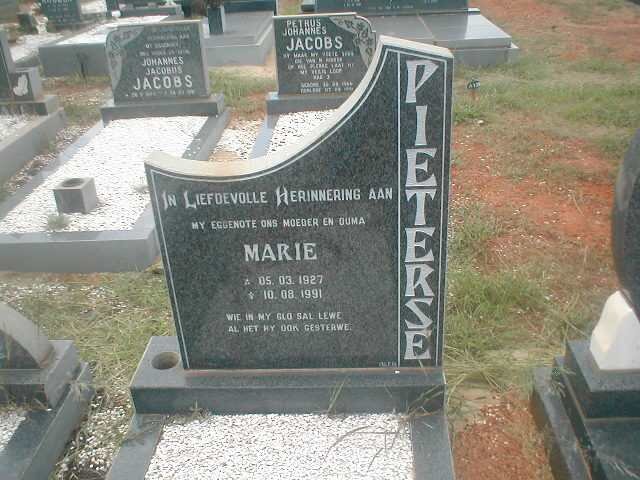 PIETERSE Marie 1927-1991