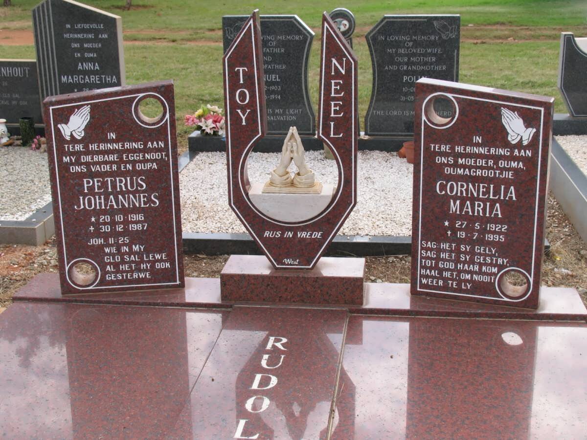 RUDOLPH Petrus Johannes 1916-1987 &amp; Cornelia Maria 1922-1995