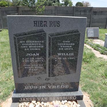 RENSBURG Willie, Janse van 1945- & Joan 1943-2013