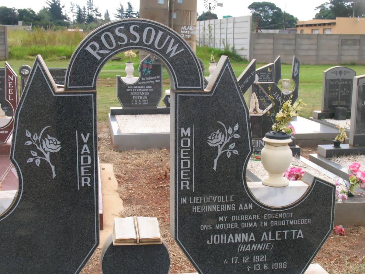 ROSSOUW Johanna Aletta 1921-1988