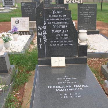 SMIT Nicolaas Carel Marthinus 1917-2003  & Dorothea Magdalena 1920-1983