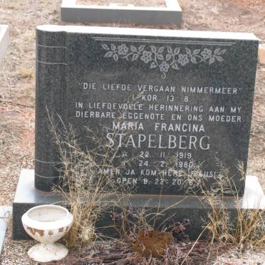 STAPELBERG Maria Francina 1919-1980