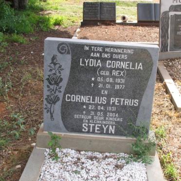 STEYN Cornelius Petrus 1931-2004 &amp; Lydia Cornelia REX 1931-1977