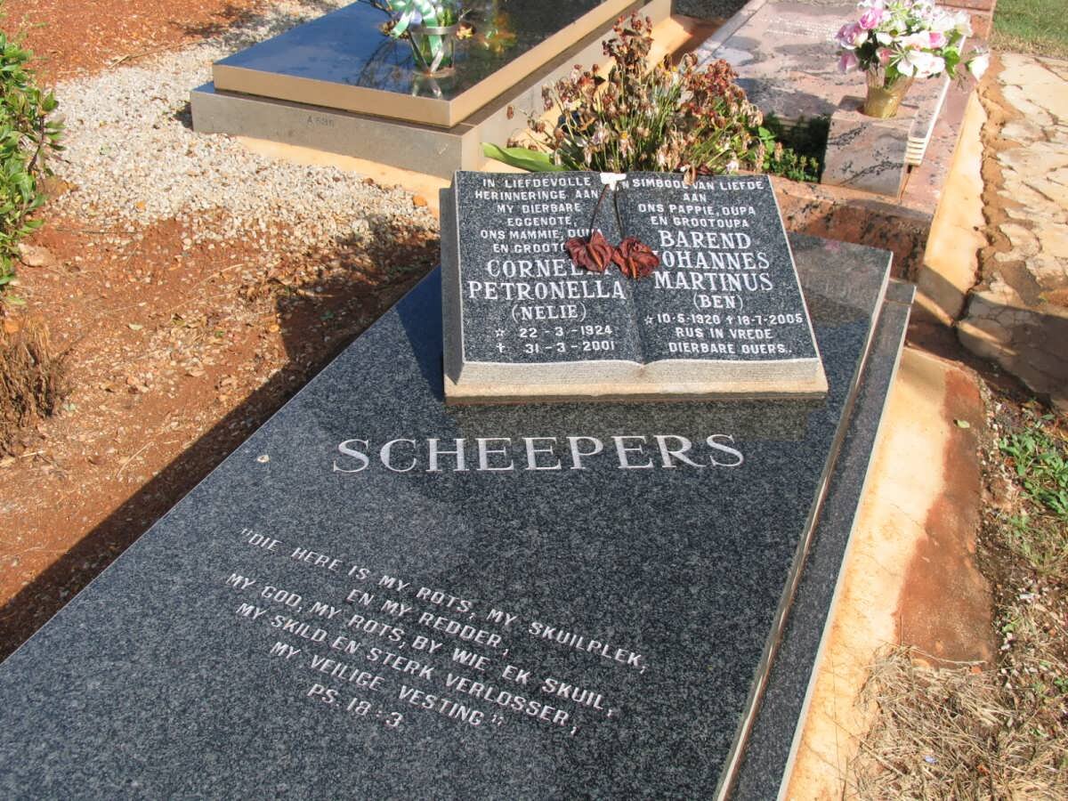 SCHEEPERS Barend Johannes Martinus 1920-2005 &amp; Cornelia Petronella 1924-2001