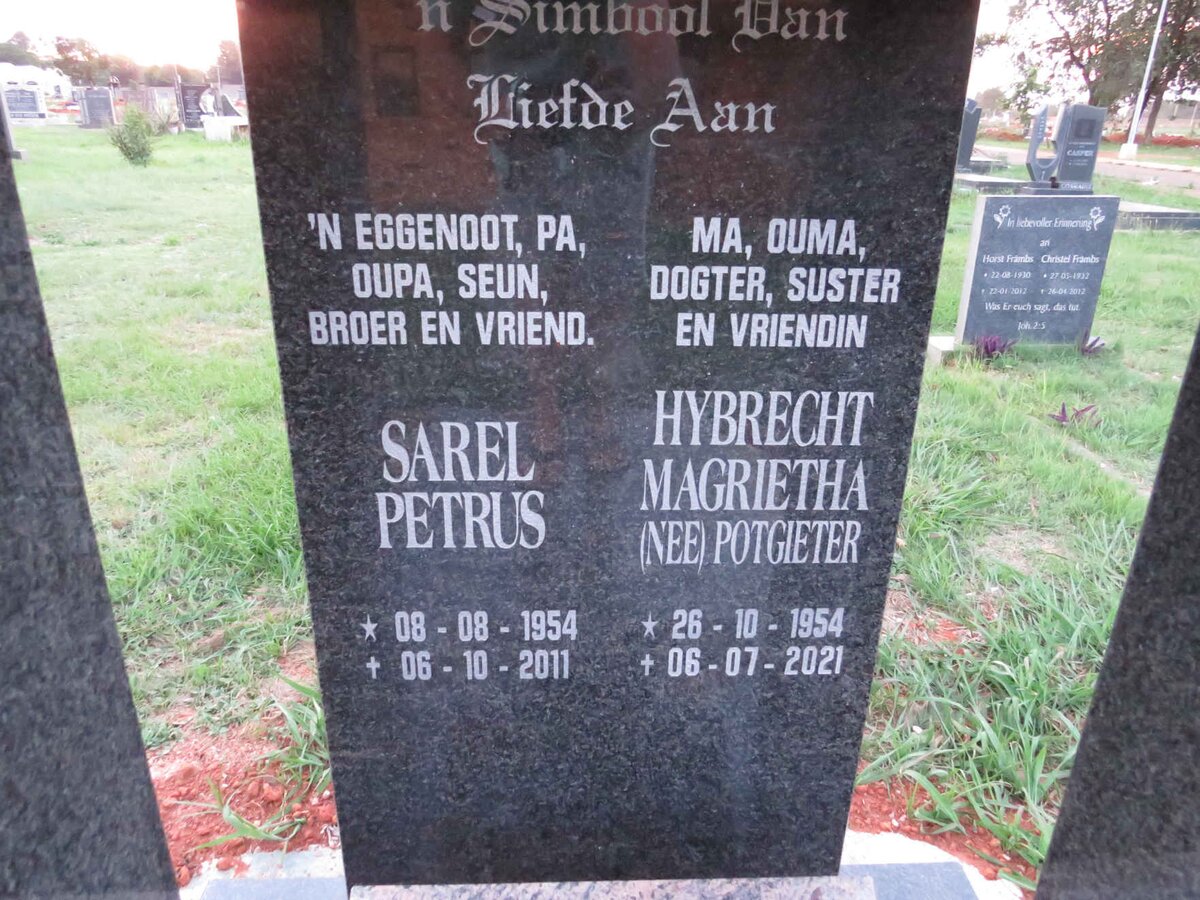TOIT Sarel Petrus, du 1954-2011 & Hybrecht Magrietha POTGIETER 1954-2021_2