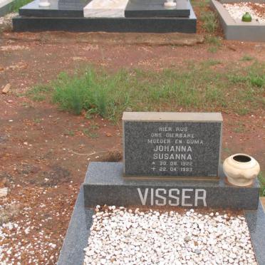 VISSER Johanna Susanna 1922-1983