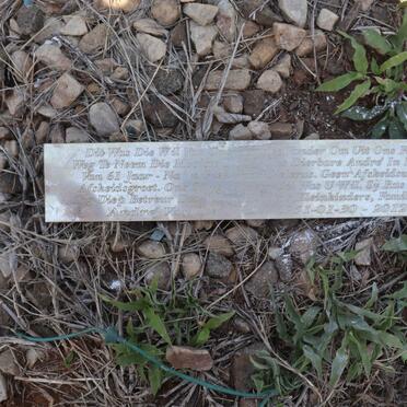 WALT Andre, van der 1951-2012 