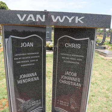 WYK Jacob Johannes Christiaan, van 1945-2021 & Johanna Hendriena 1946-2019