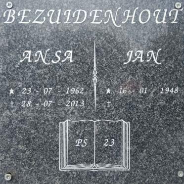 BEZUIDENHOUT Jan 1948-  & Ansa 1962-2013