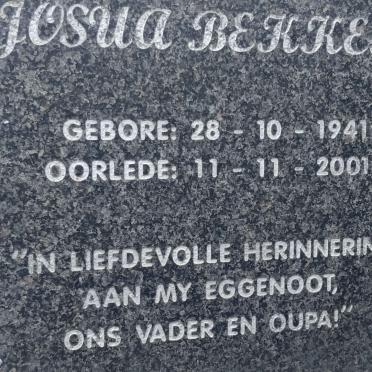 BEKKER Josua 1941-2001