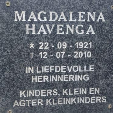 HAVENGA Magdalena 1921-2010