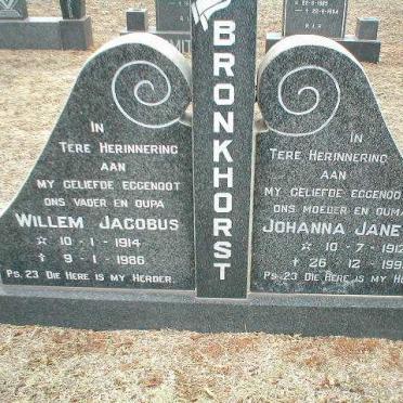 BRONKHORT Willem Jacobus 1914-1986 &amp; Johanna Janetta 1912-1993