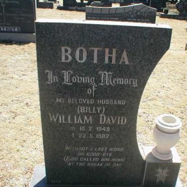 BOTHA William David 1949-1982