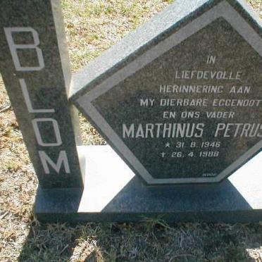 BLOM Marthinus Petrus 1946 - 1988