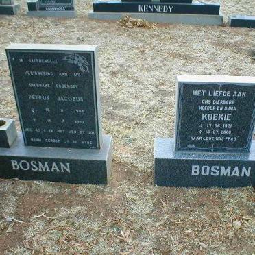BOSMAN Petrus Jacobus 1904-1983 &amp; Koekie 1921-2000