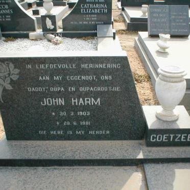 COETZEE John Harm 1903-1981