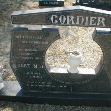 CORDIER Gert M.J. 1923-1990