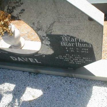 DAVEL Mathys Johannes 1905-1985 &amp; Maria Marthina 1914-1992