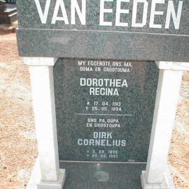 EEDEN Dirk Cornelius, van 1898-1997 &amp; Dorothea Regina 1913-1994