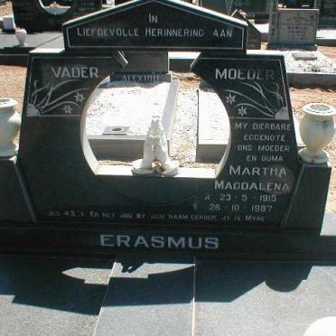 ERASMUS Martha Magdalena 1915-1987