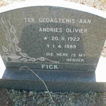 FICK Andries Olivier 1923-1989