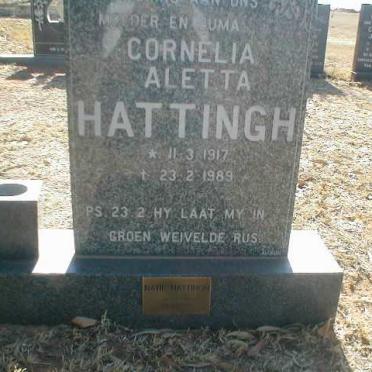 HATTINGH Cornelia Aletta 1917-1989