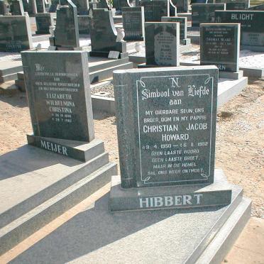 HIBBERT Christian Jacob Howard 1950-1982