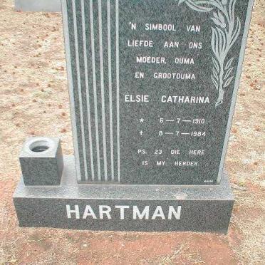 HARTMAN Elsie Catharina 1910-1984