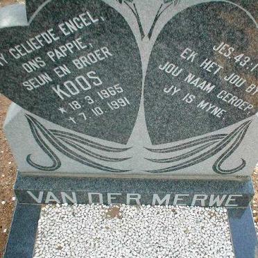 MERWE Koos, van der 1965-1991