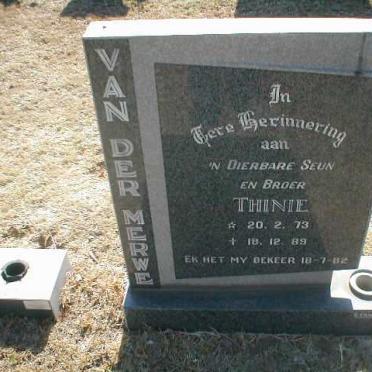 MERWE Thinie, van der 1973-1989