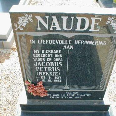 NAUDÉ Jacobus Petrus 1937-1992