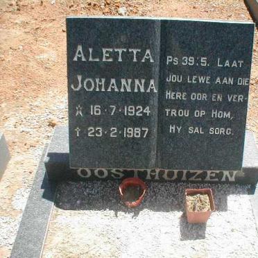 OOSTHUIZEN Aletta Johanna 1924-1987