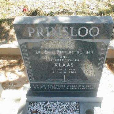 PRINSLOO Klaas 1930-1984