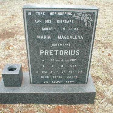 PRETORIUS Maria Magdalena geb. HOFFMANN 1900-1984