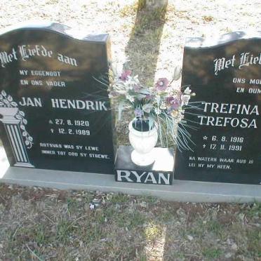 RYAN Jan Hendrik 1920-1989 &amp; Trefina Trefosa 1916-1991