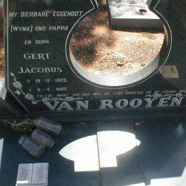 ROOYEN Gert Jacobus, van 1925-1985